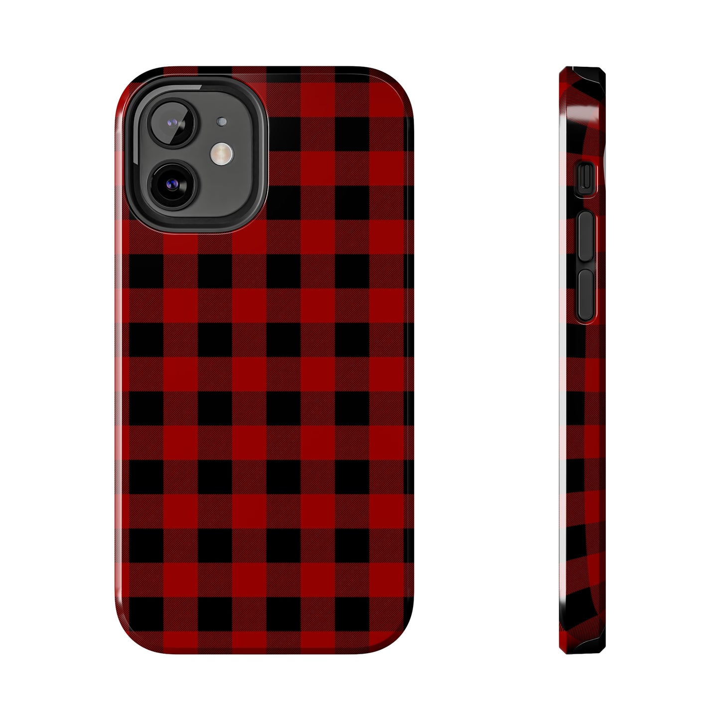 Red and Black Plaid Tough Phone Cases