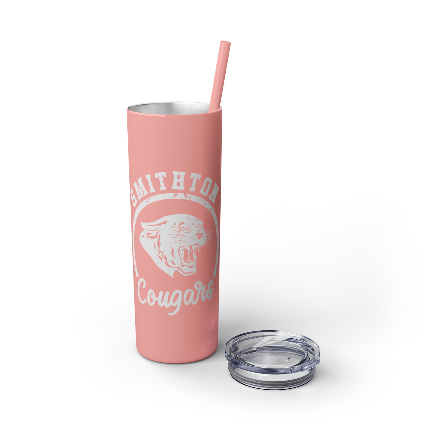 Smithton Cougars Skinny Tumbler with Straw, 20oz