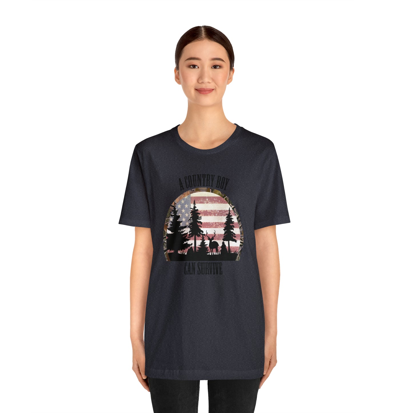 "A Country Boy Can Survive" Unisex Jersey Short Sleeve Tee