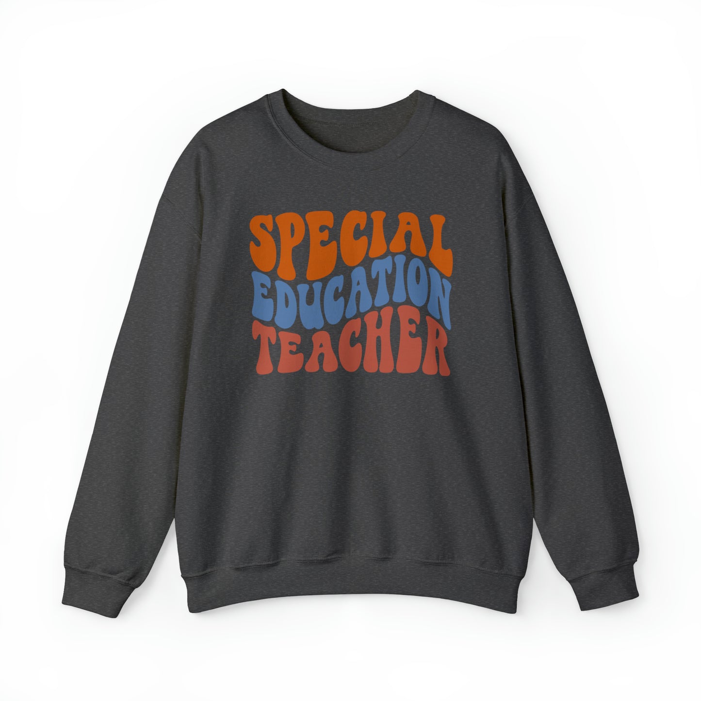 Retro Warm Colored Special Education Teacher Unisex Heavy Blend™ Crewneck Sweatshirt