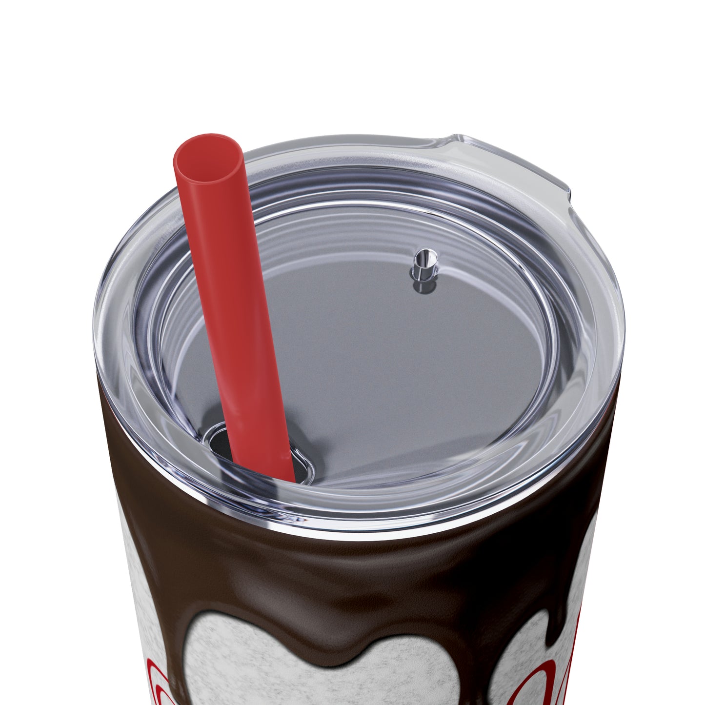 North Pole Santa Claus Hot Chocolate Co. Christmas/ Holiday Skinny Tumbler with Straw, 20oz