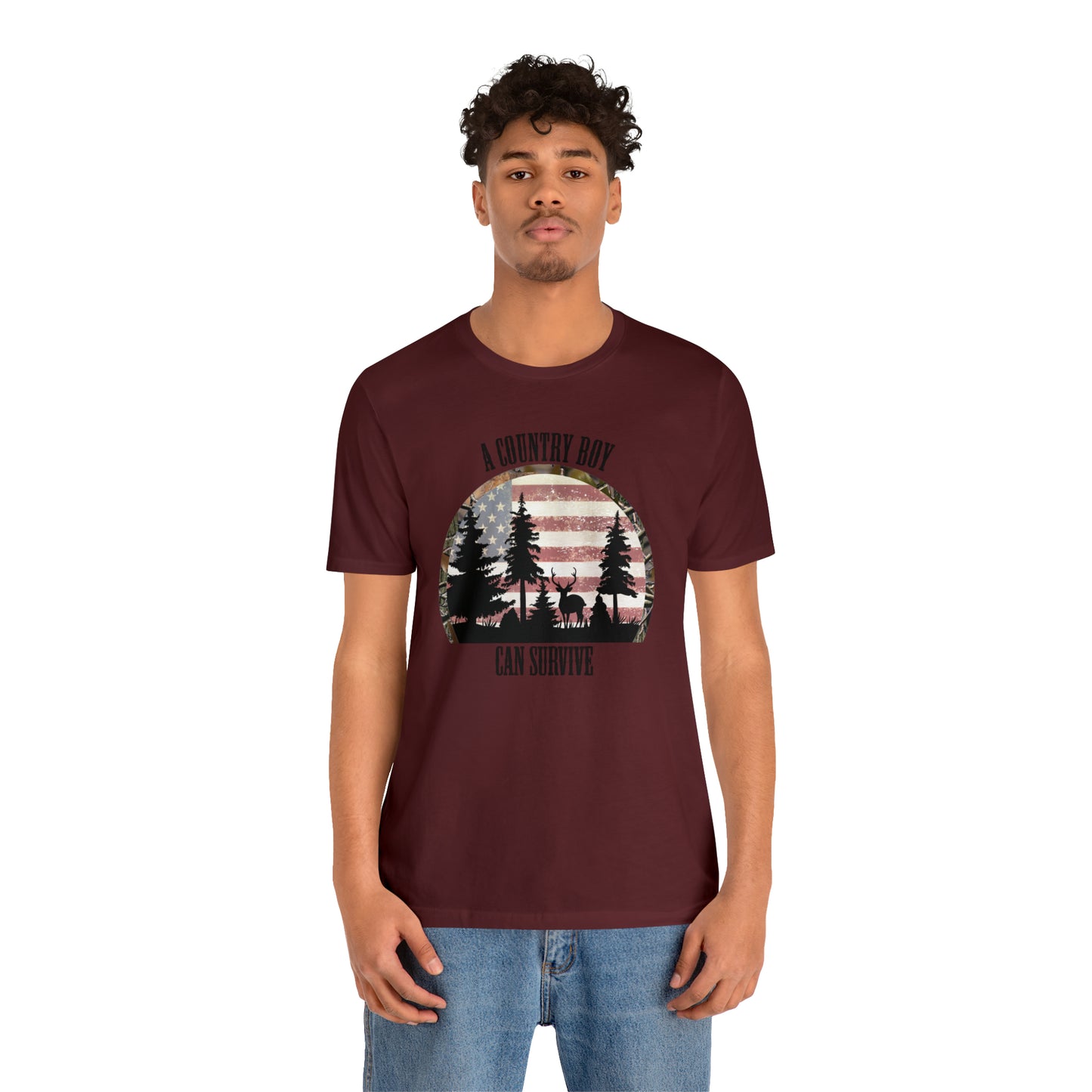 "A Country Boy Can Survive" Unisex Jersey Short Sleeve Tee