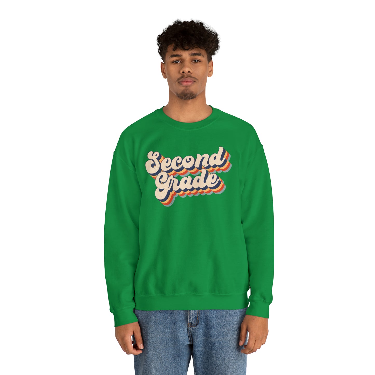 Retro Second Grade Unisex Heavy Blend™ Crewneck Sweatshirt