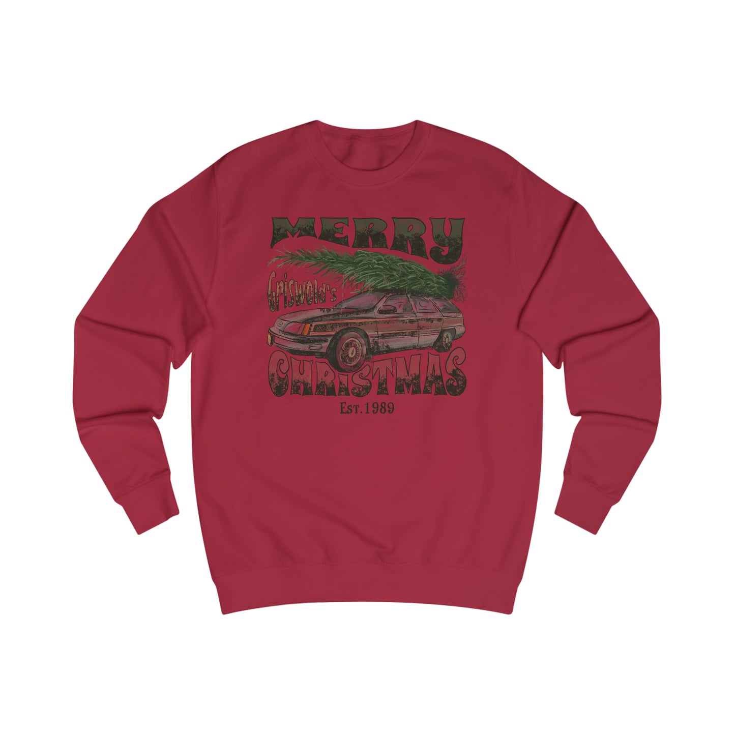 Merry Griswold's Christmas Tree Station Wagon Holiday Unisex Heavy Blend™ Crewneck Sweatshirt