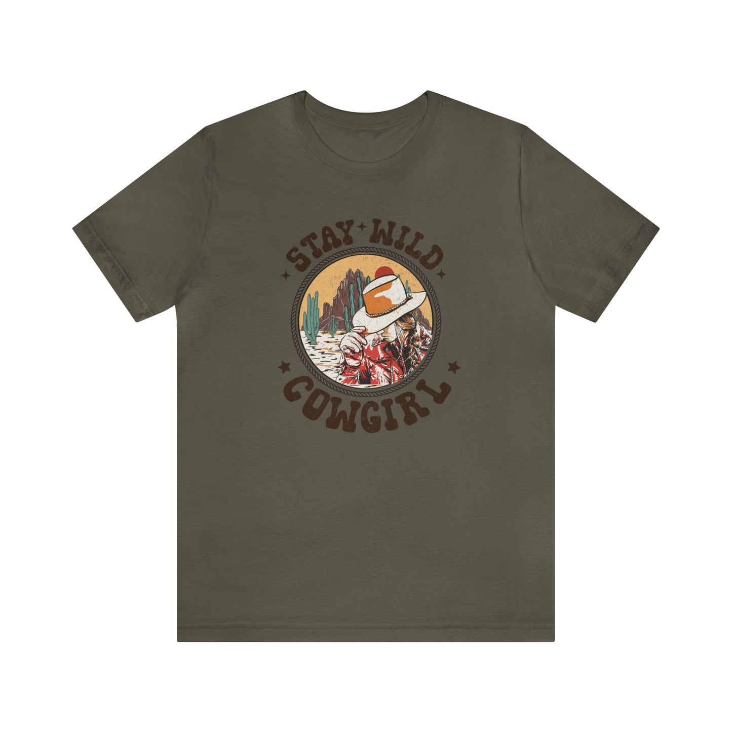 "Stay Wild Cowgirl" Unisex Jersey Short Sleeve Tee