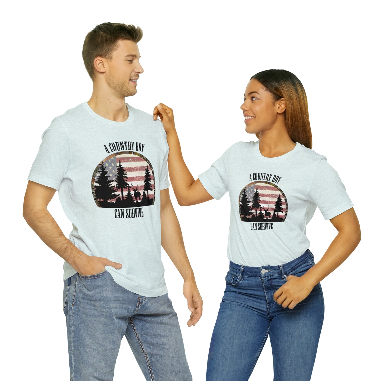 "A Country Boy Can Survive" Unisex Jersey Short Sleeve Tee