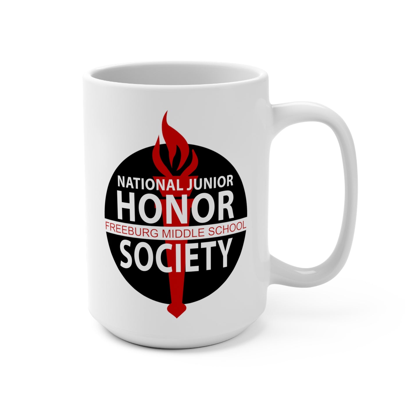 Freeburg Middle School National Junior Honor Society Red and Black Mug 15oz