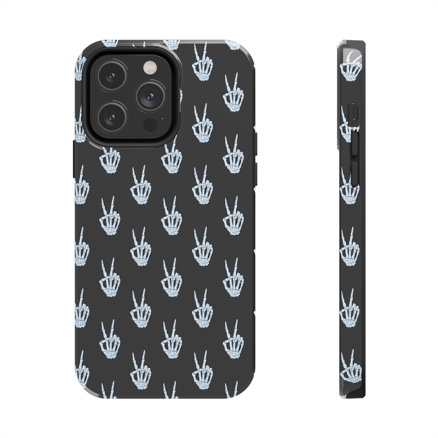 Skeleton Hand Peace Sign Tough Phone Cases