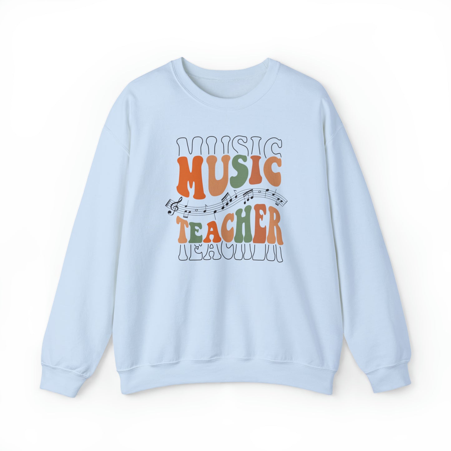 Music Teacher Multi-Line Heavyweight Crewneck Sweatshirt