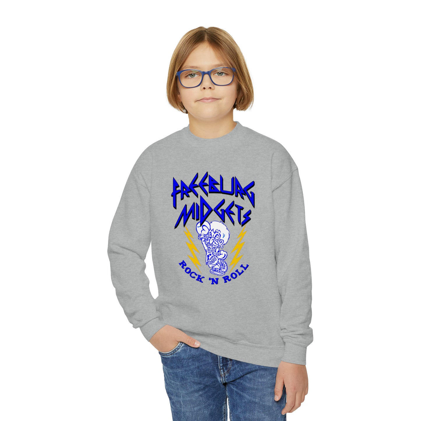 YOUTH Freeburg Midgets Rock and Roll Youth Crewneck Sweatshirt