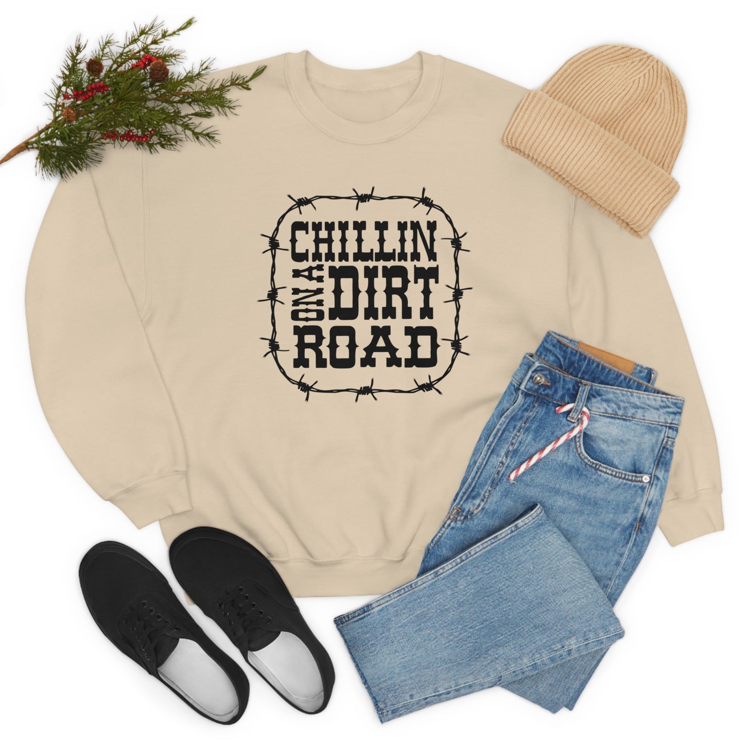 "Chillin' on a Dirt Road" - Unisex Heavy Blend™ Crewneck Sweatshirt