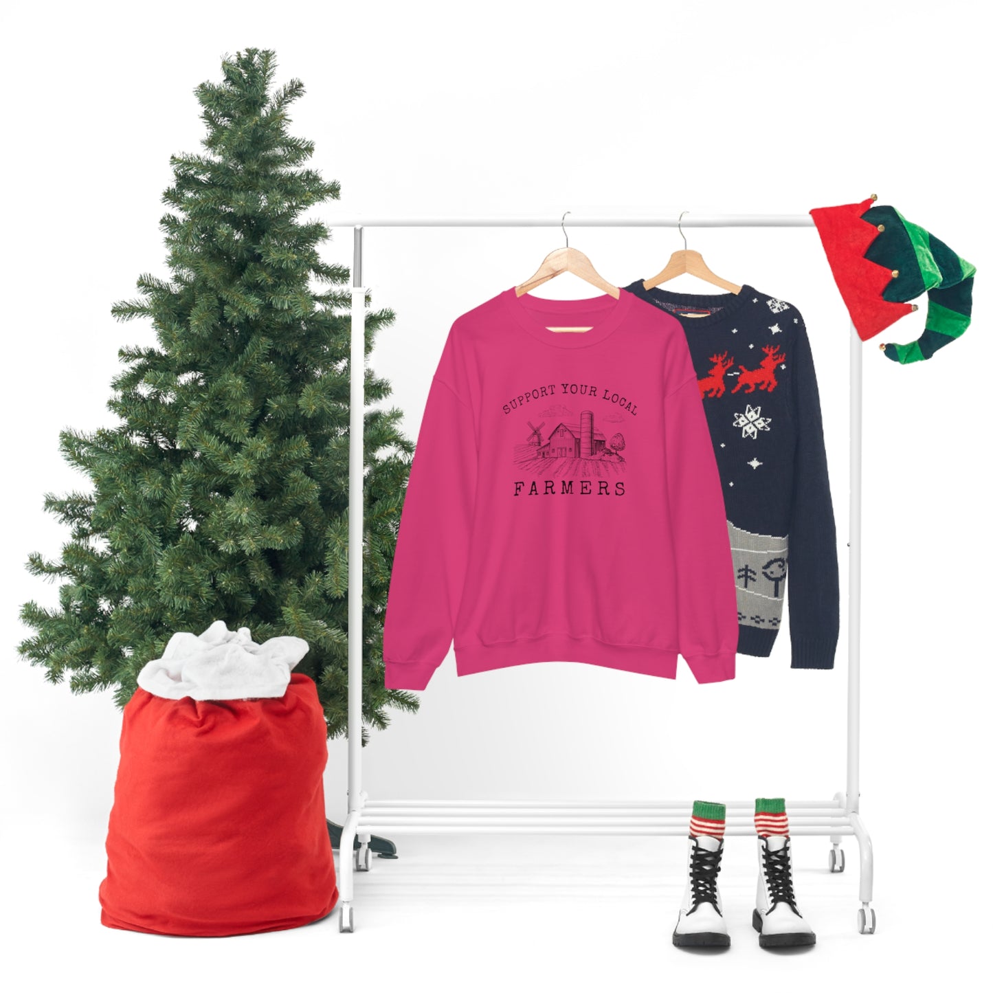 "Support Your Local Farmers - Wide Scene" - Unisex Heavy Blend™ Crewneck Sweatshirt
