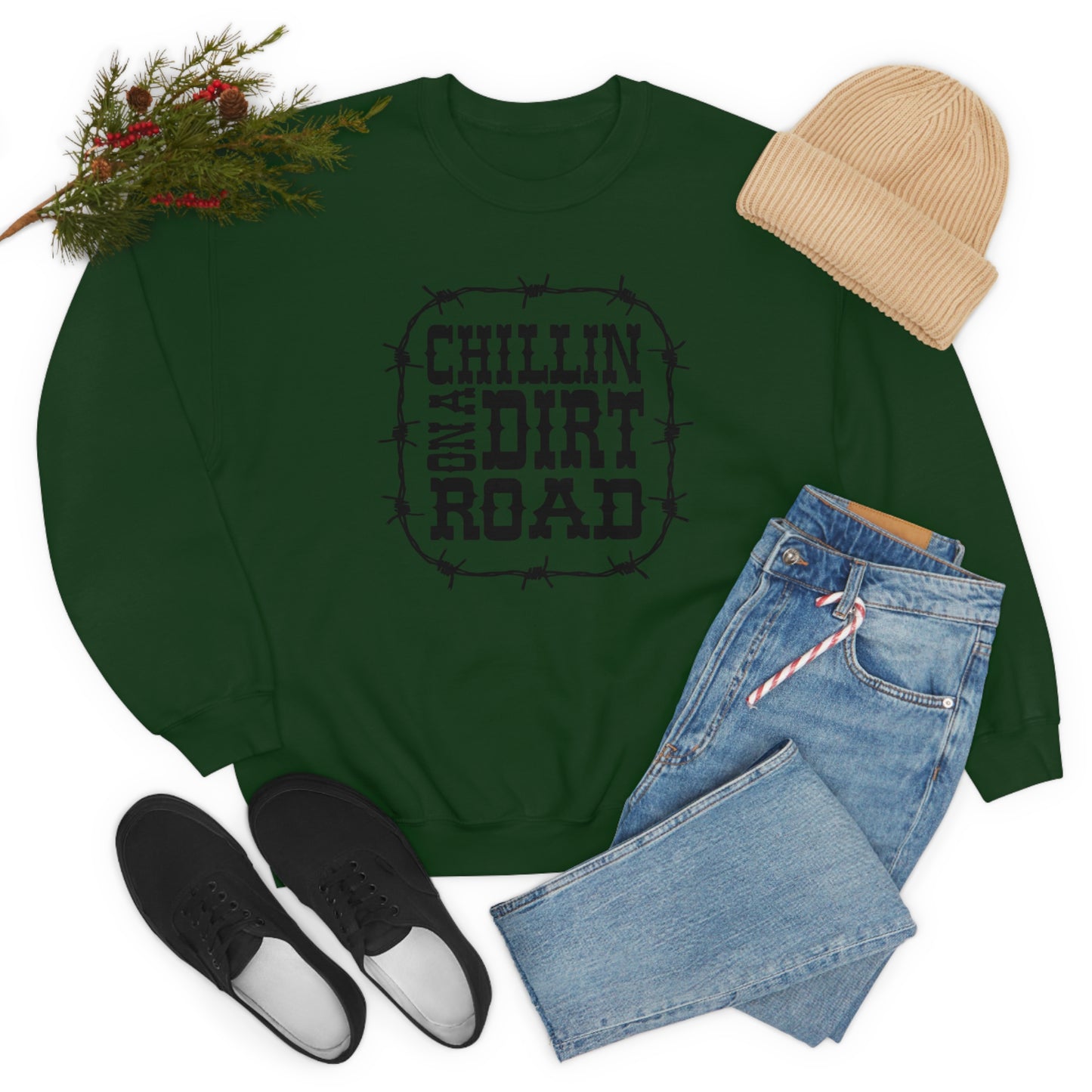 "Chillin' on a Dirt Road" - Unisex Heavy Blend™ Crewneck Sweatshirt