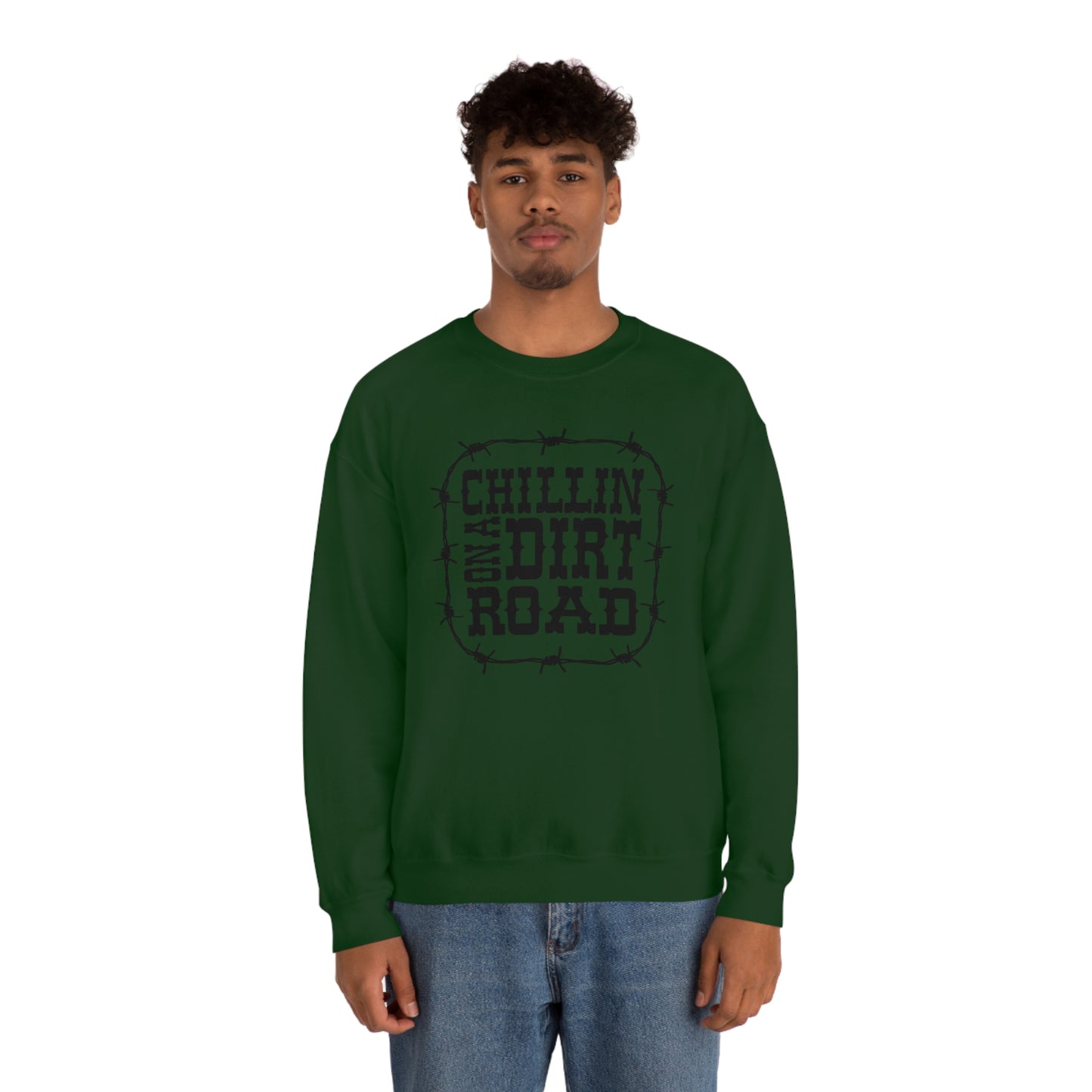 "Chillin' on a Dirt Road" - Unisex Heavy Blend™ Crewneck Sweatshirt