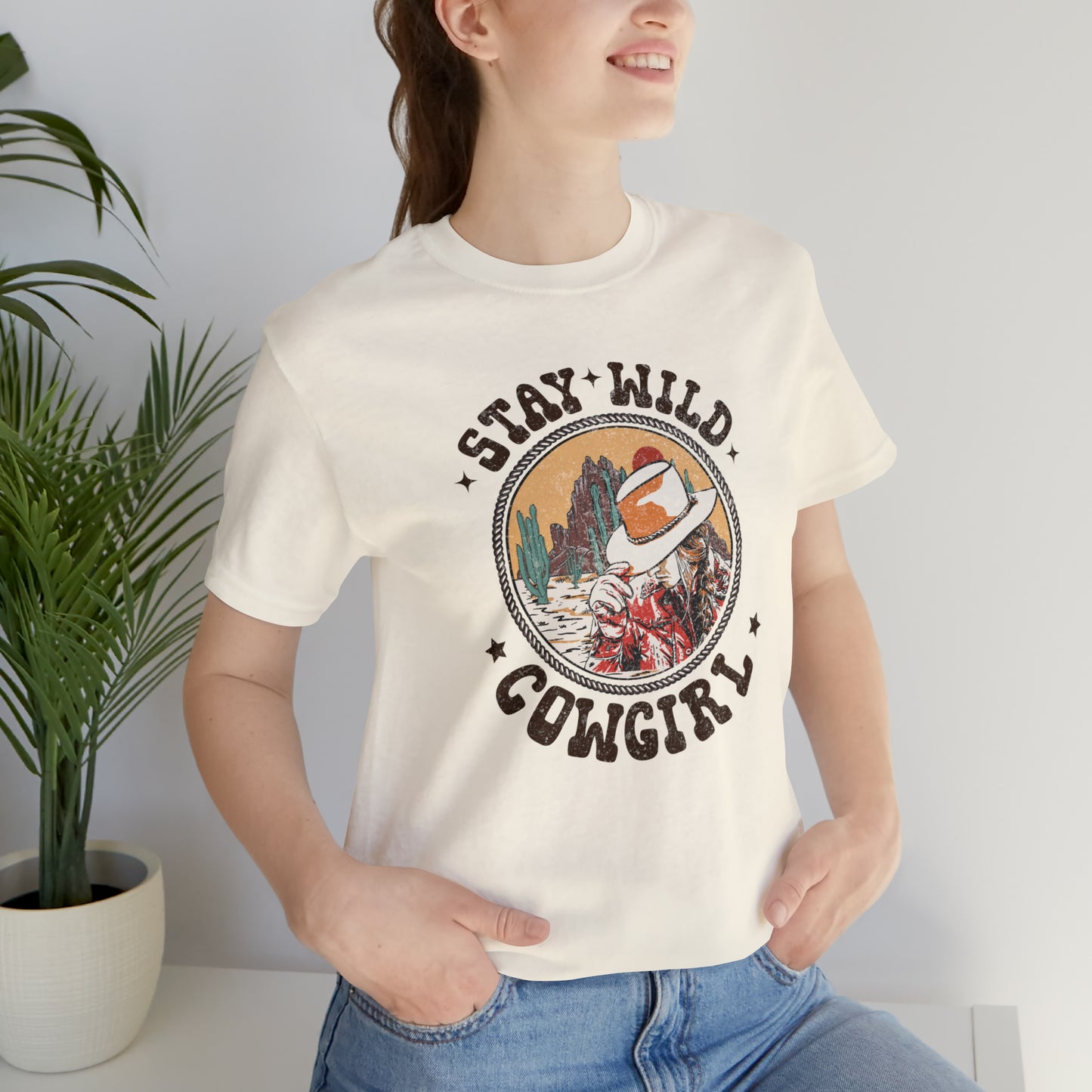 "Stay Wild Cowgirl" Unisex Jersey Short Sleeve Tee