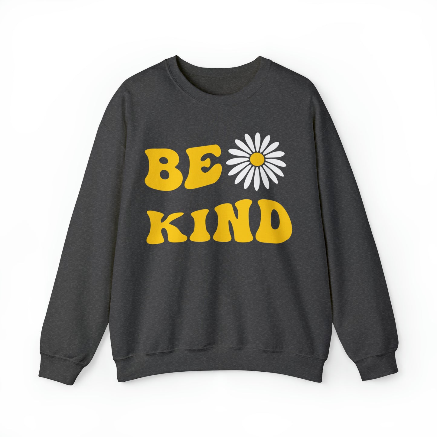 Be Kind Yellow Sunflower Unisex Heavy Blend™ Crewneck Sweatshirt