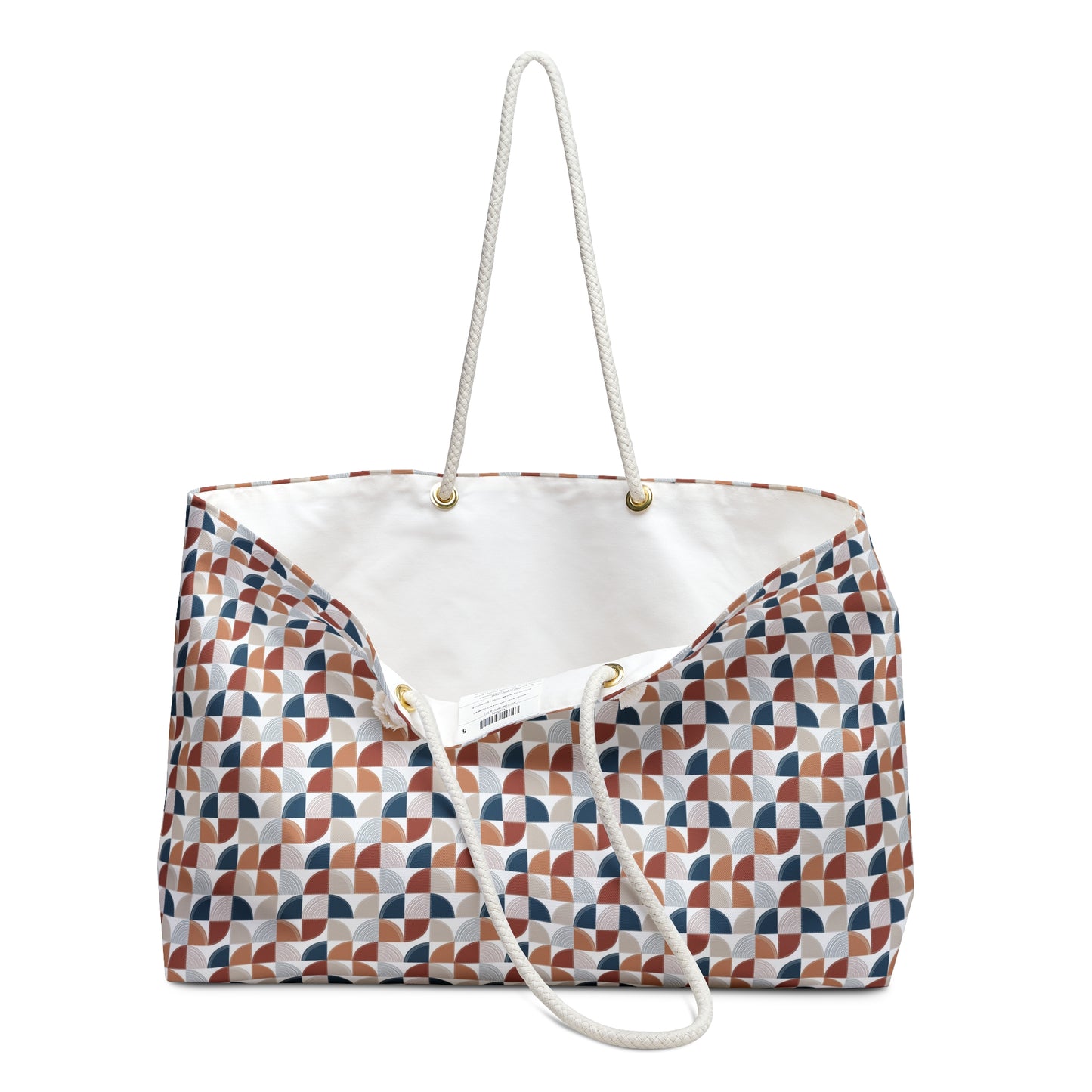 Rust and Blue Quarter Design Floral Weekender Bag
