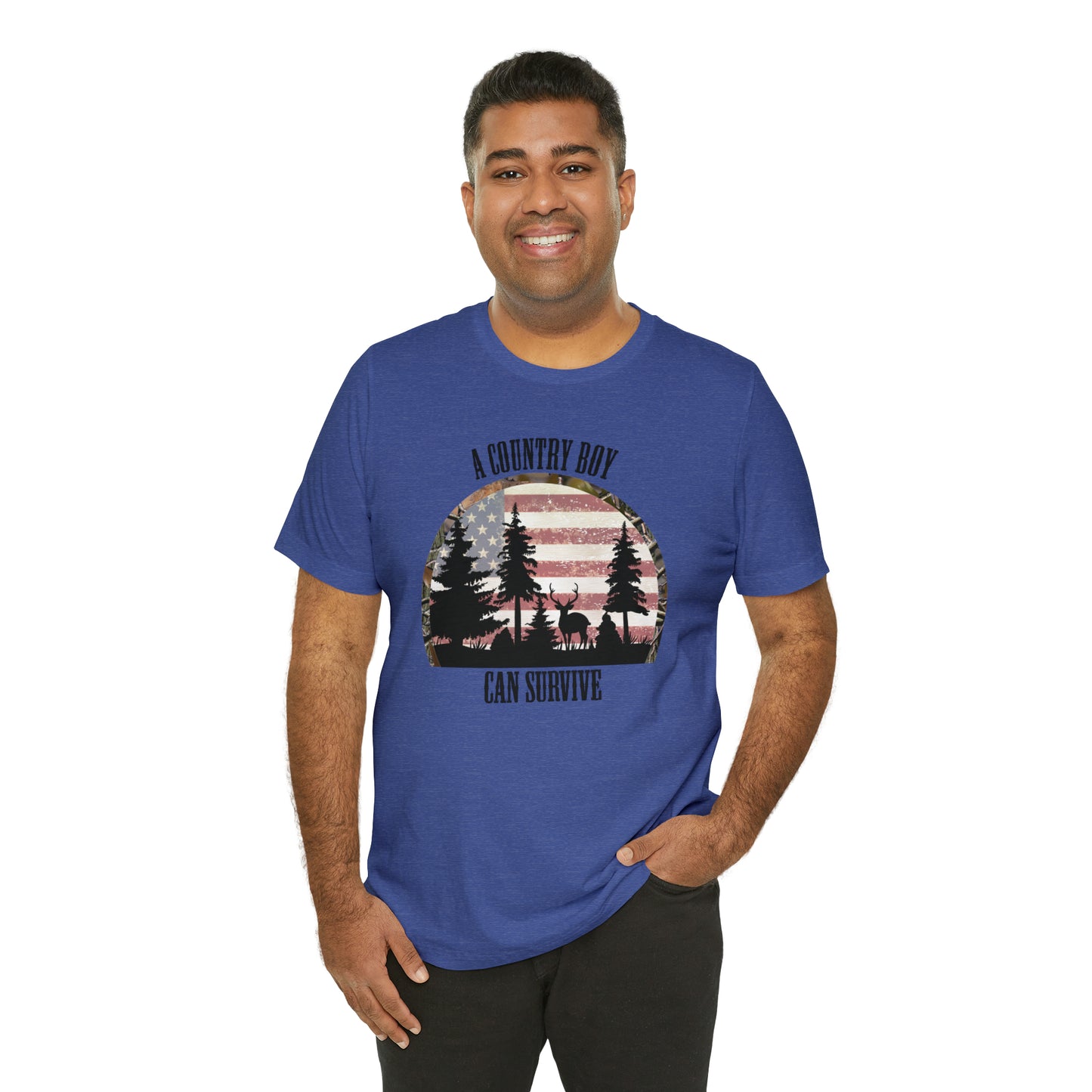 "A Country Boy Can Survive" Unisex Jersey Short Sleeve Tee