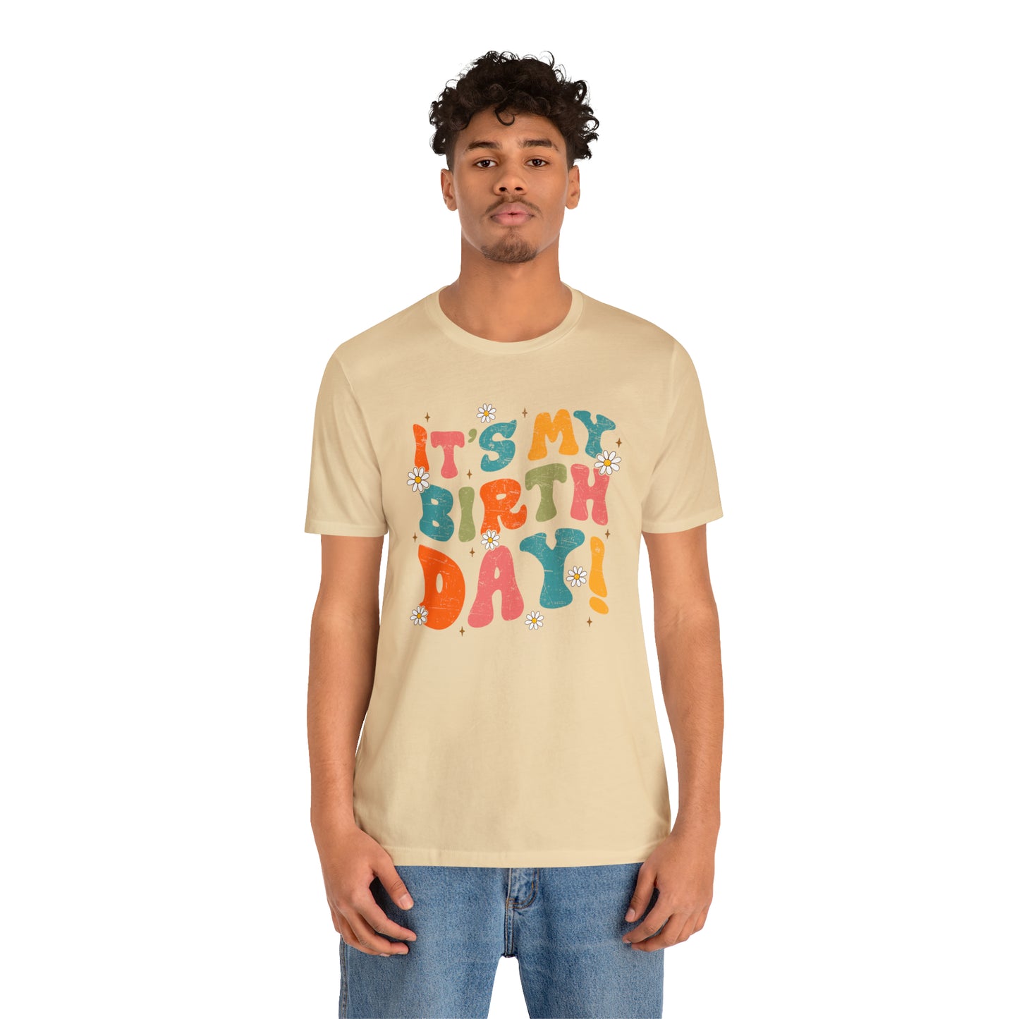 Distressed It's My Birthday Colorful Daisy T-Shirt
