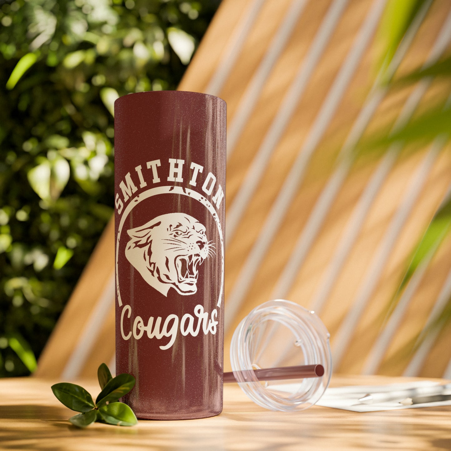 Smithton Cougars Skinny Tumbler with Straw, 20oz