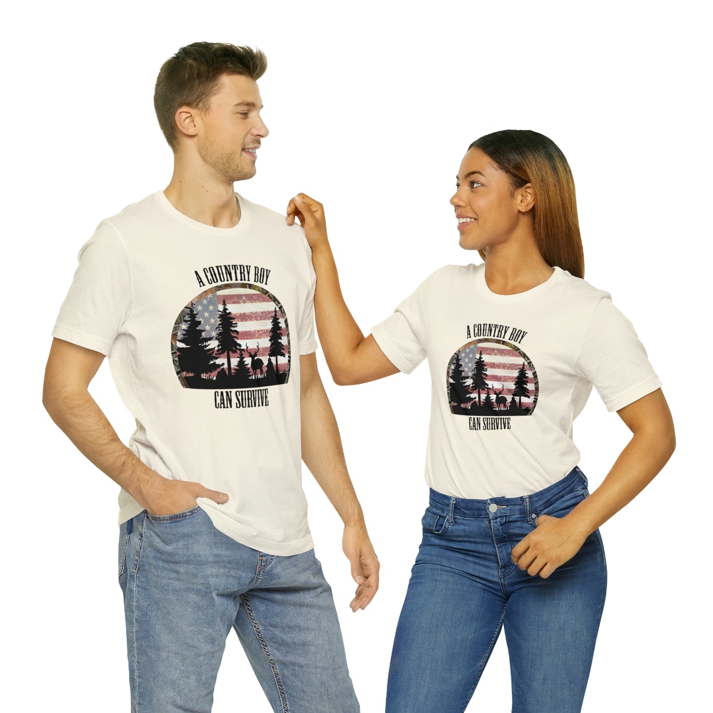 "A Country Boy Can Survive" Unisex Jersey Short Sleeve Tee