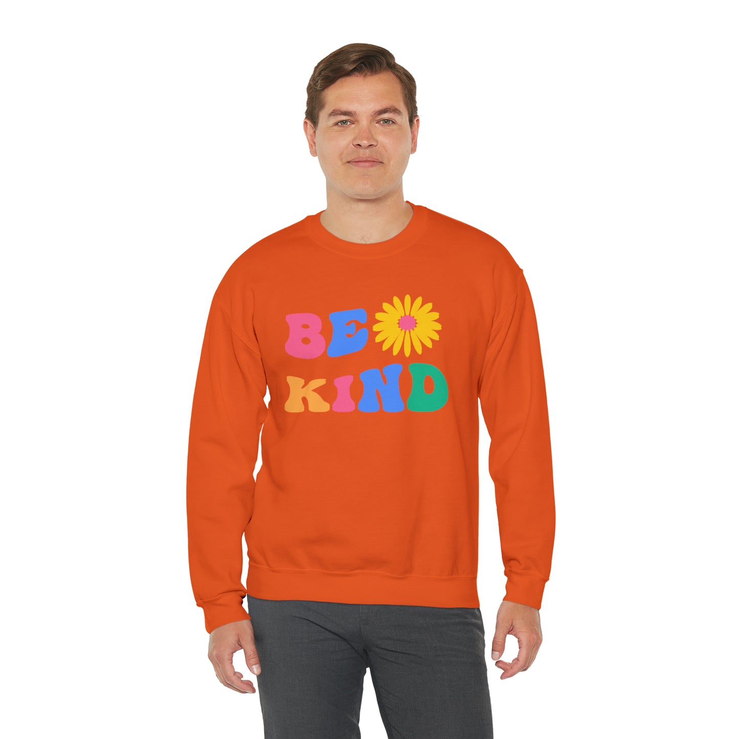 Be Kind Retro Warm Colored Unisex Heavy Blend™ Crewneck Sweatshirt