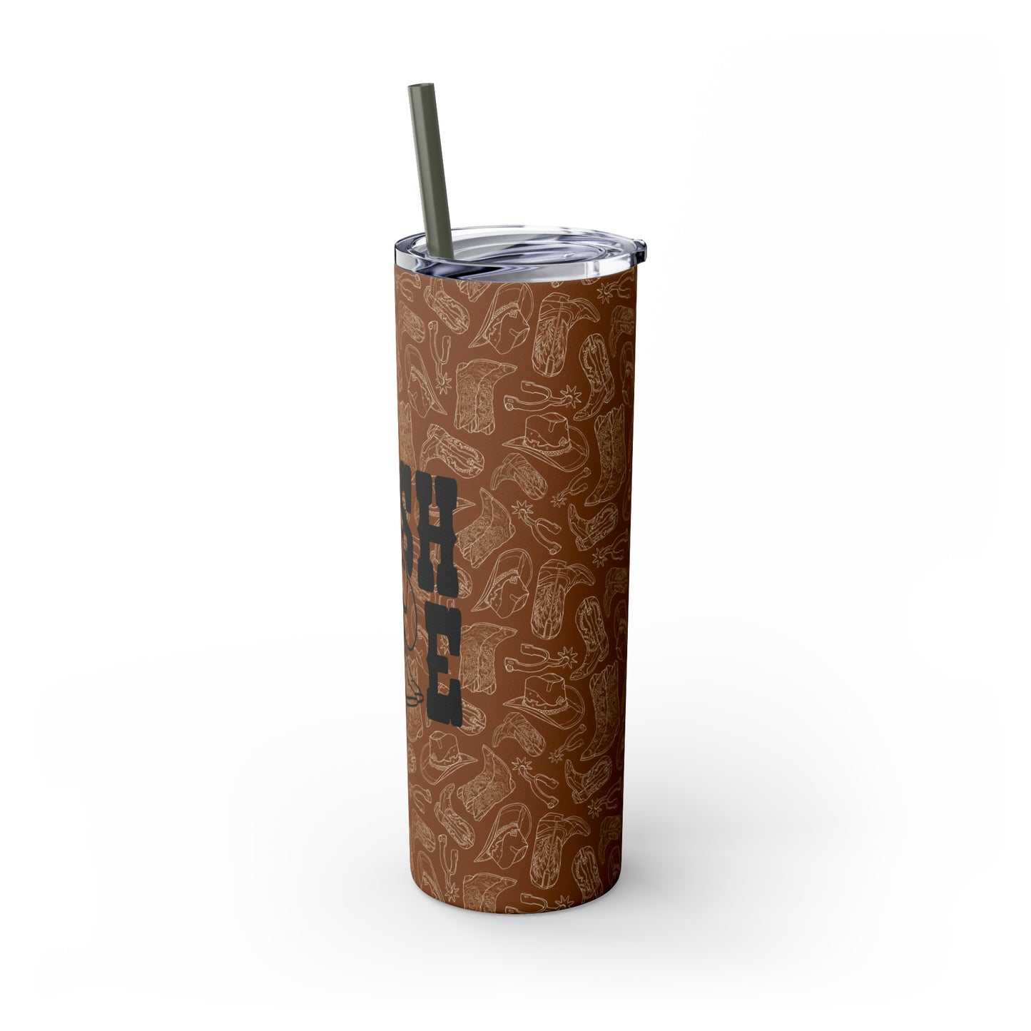 Kick Up the Boots Nashville Themed Skinny Tumbler with Straw, 20oz