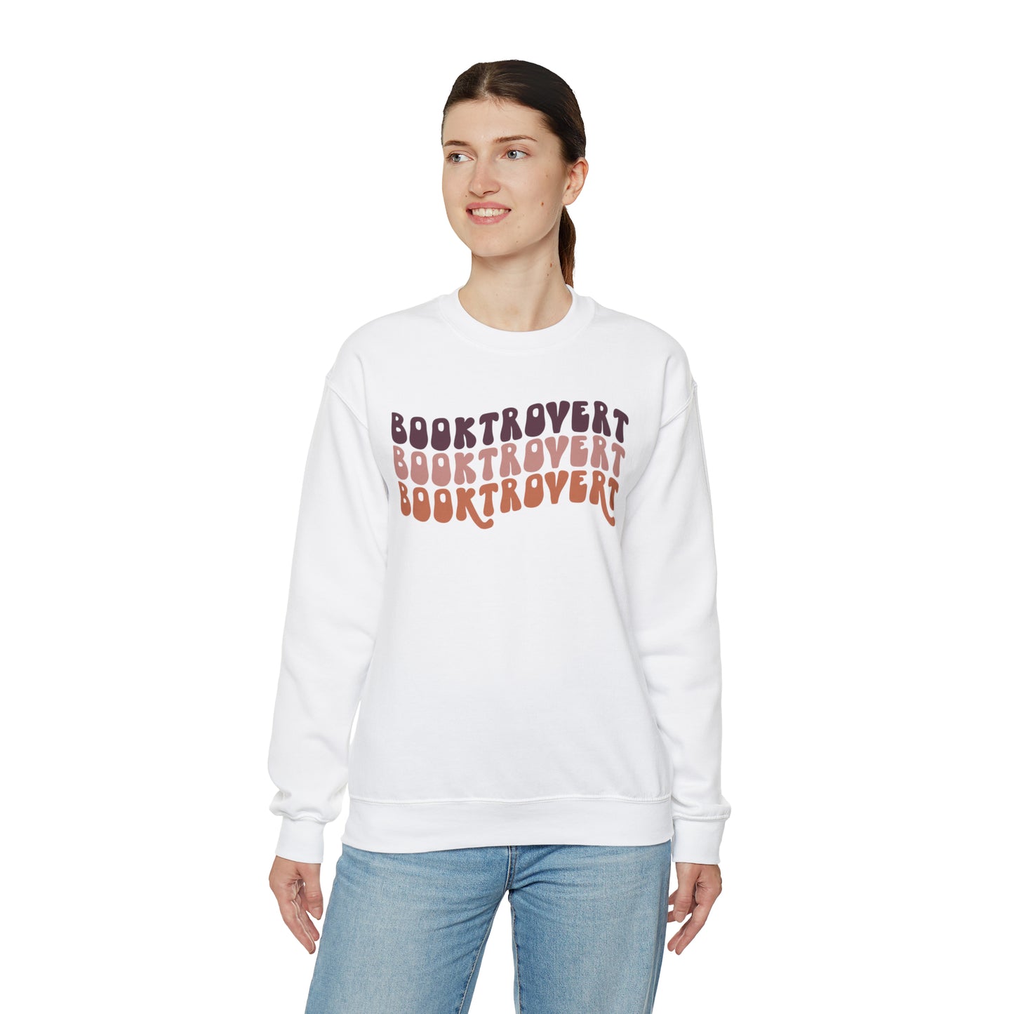 Warm Booktrovert Unisex Heavy Blend Crewneck Sweatshirt