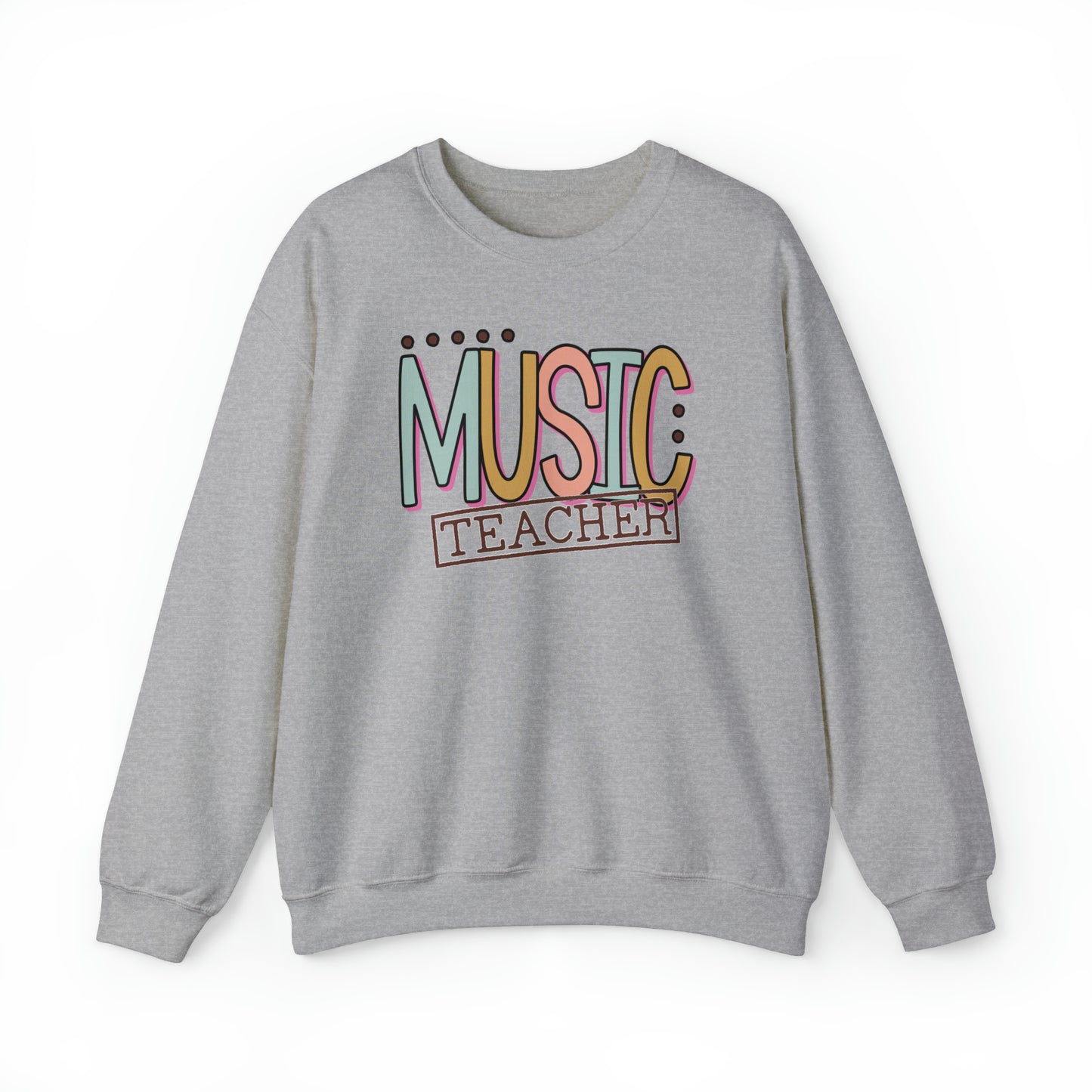 Vintage Multi-Colored Technology Teacher Lined Heavyweight Crewneck Sweatshirt