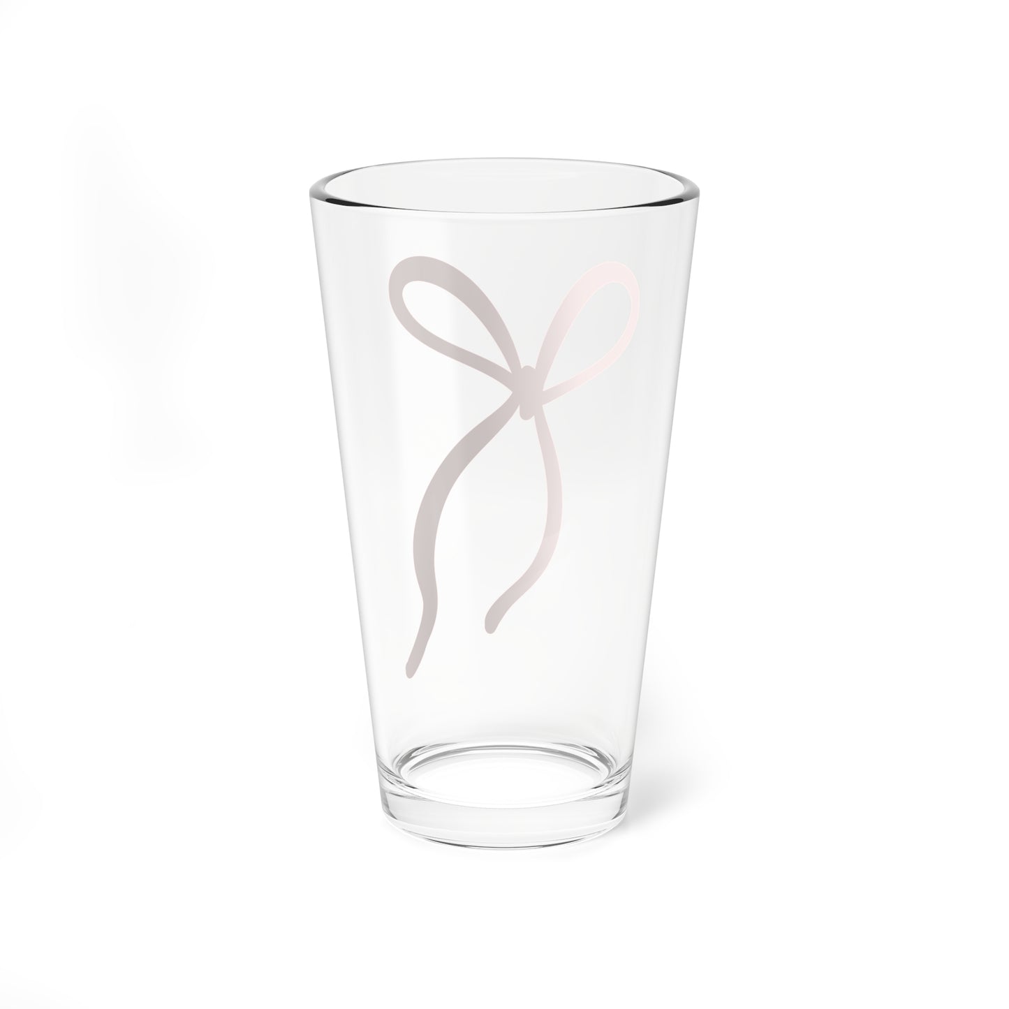 Boho Bow Christmas Holiday Mixing Glass, 16oz