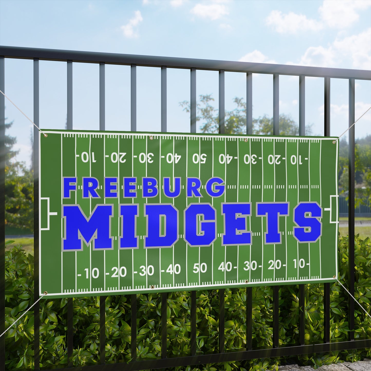 Freeburg Midgets Football Field Matte Banner - White