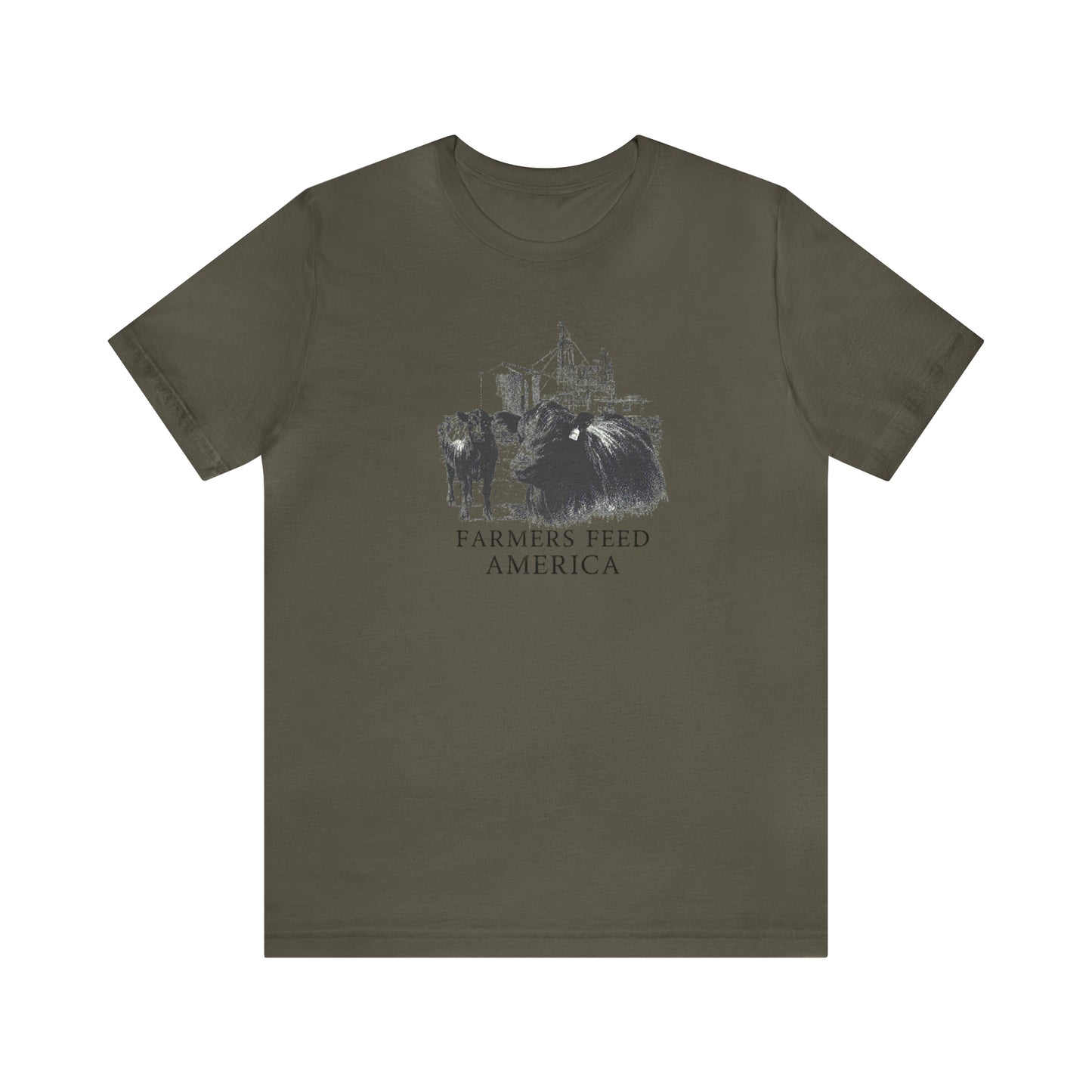 "Farmers Feed America" Unisex Jersey Short Sleeve Tee
