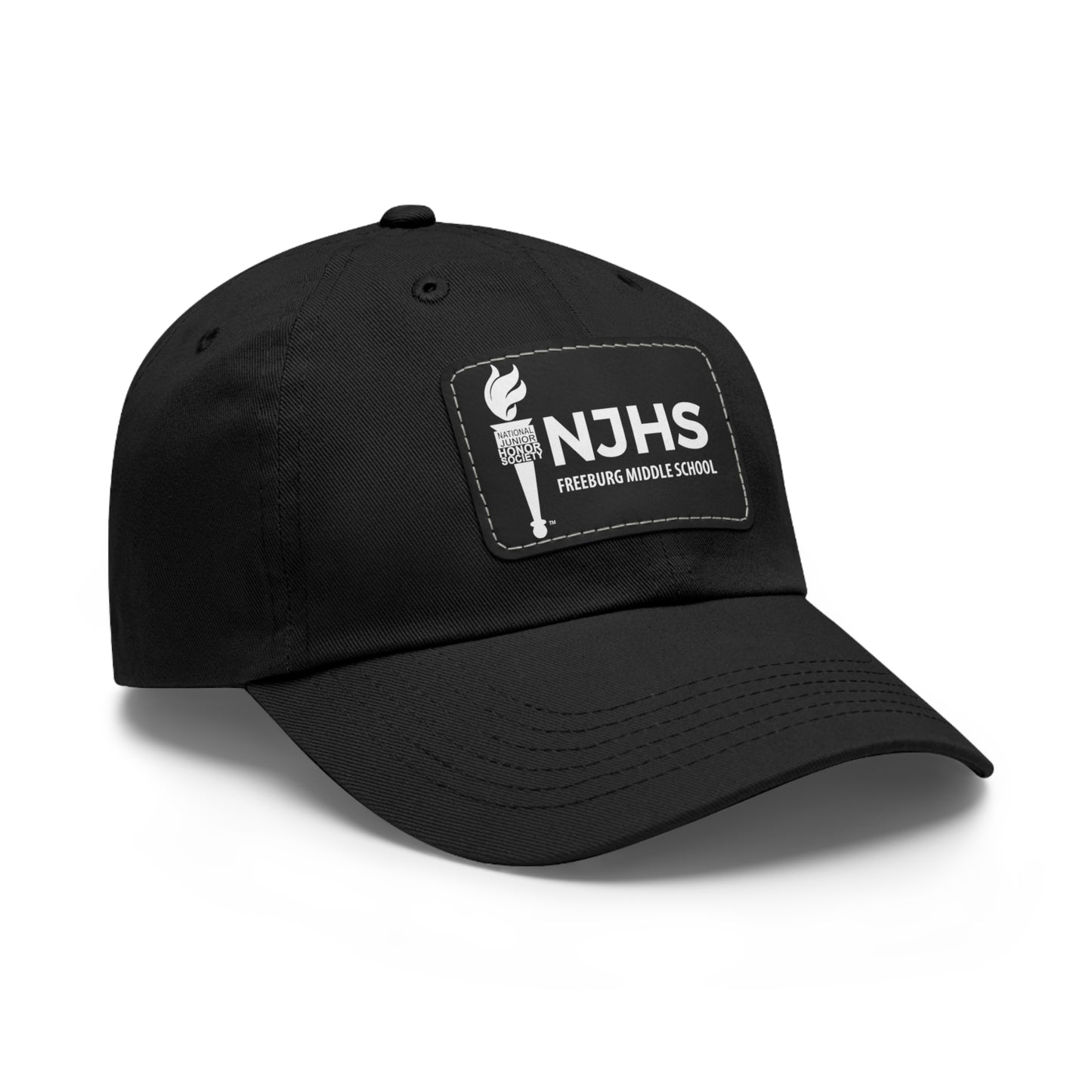 Freeburg Middle School White Torch Hat with Leather Patch