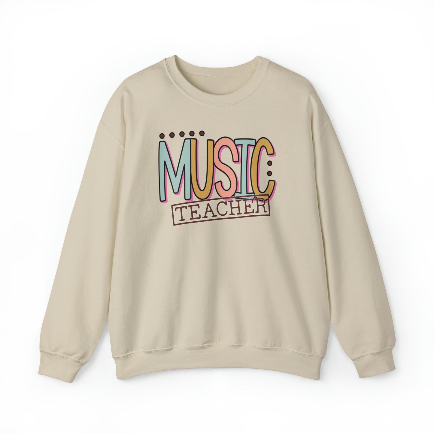 Vintage Multi-Colored Technology Teacher Lined Heavyweight Crewneck Sweatshirt