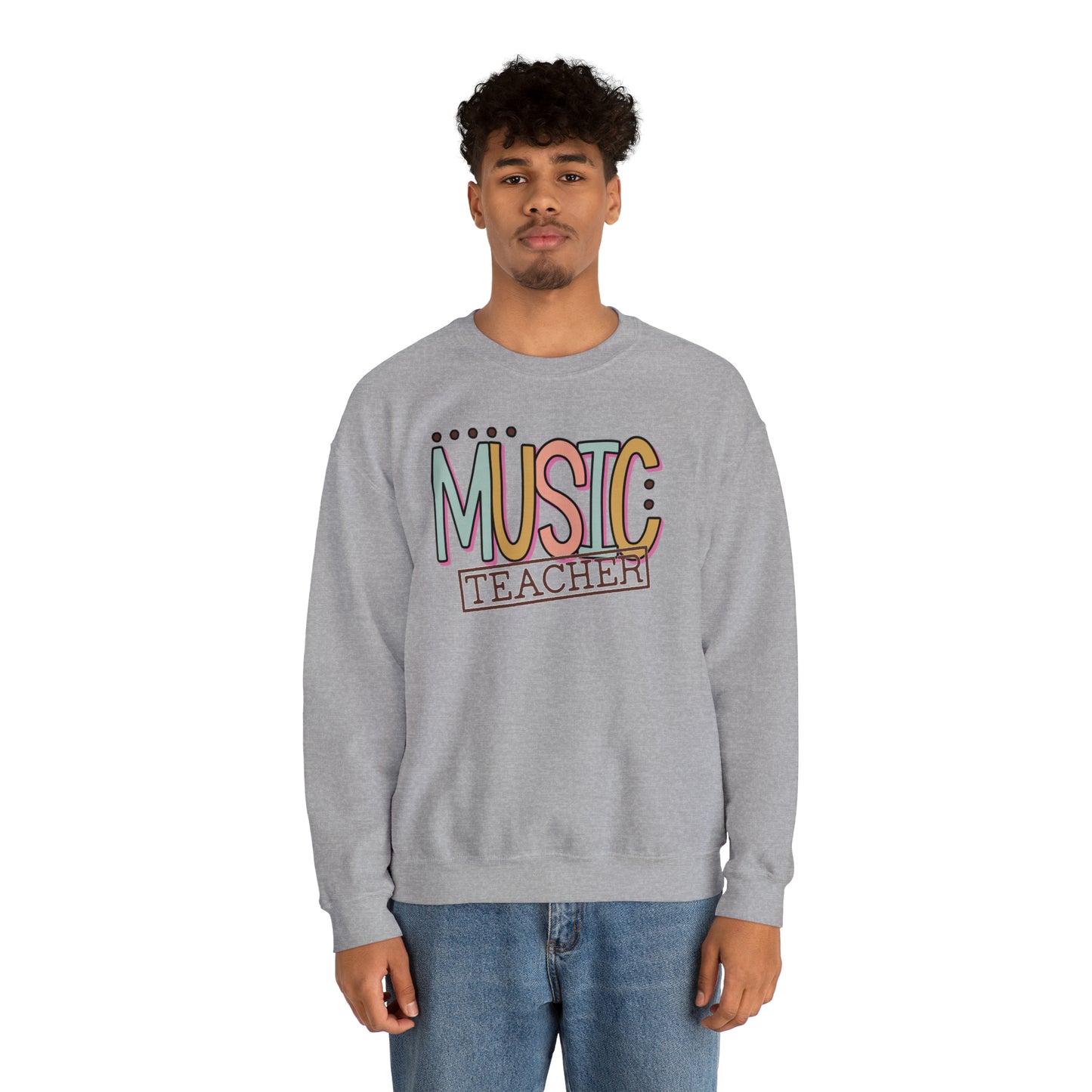 Vintage Multi-Colored Technology Teacher Lined Heavyweight Crewneck Sweatshirt
