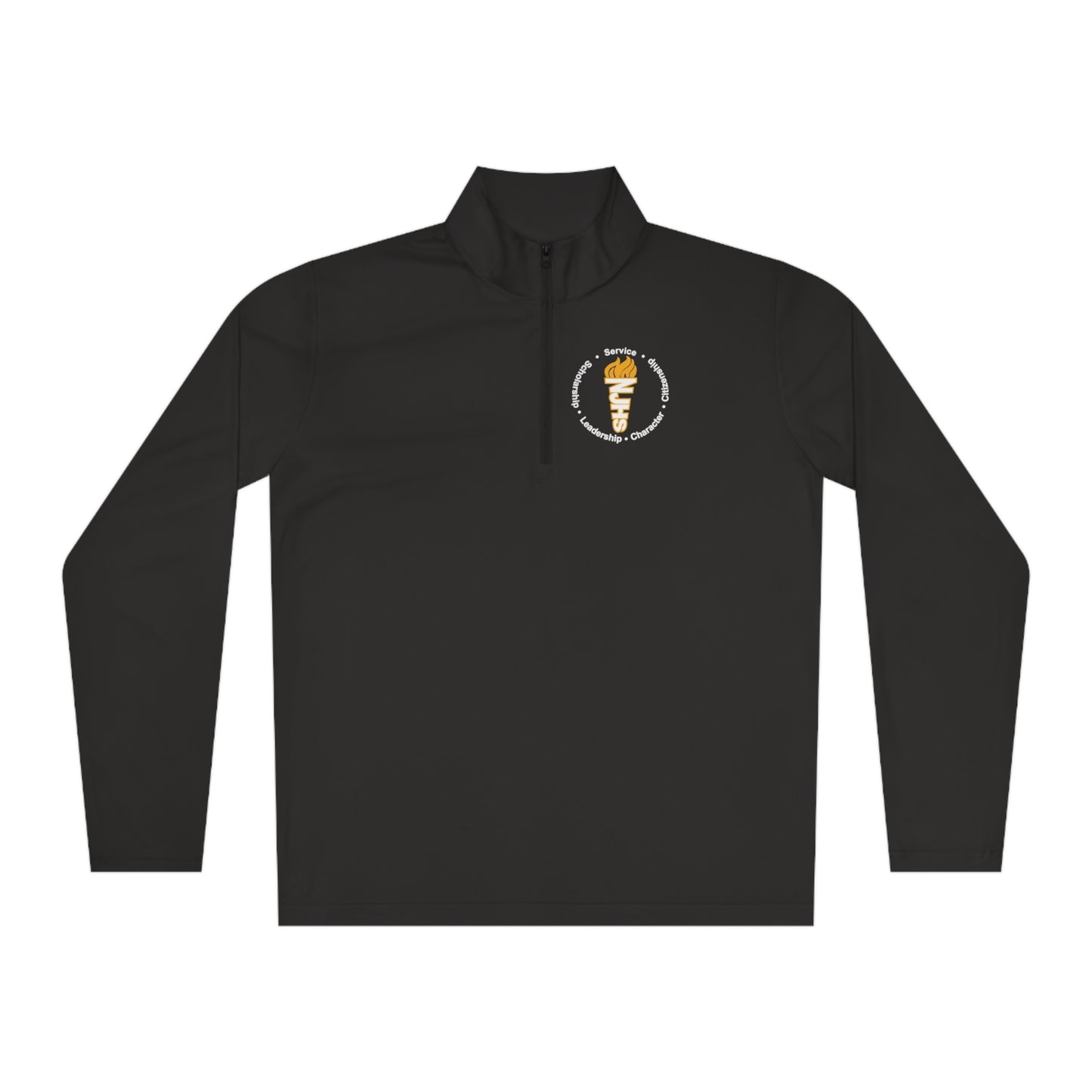 Freeburg Middle School NJHS Character Circular Torch Unisex Quarter-Zip Pullover