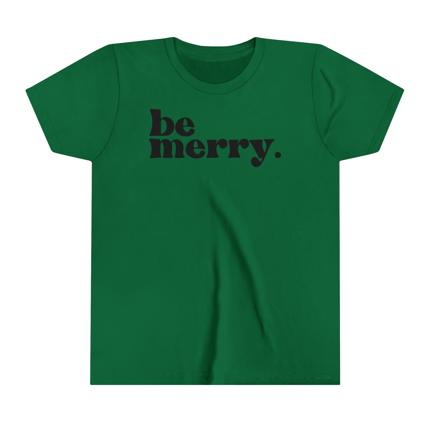 YOUTH - Be Merry Christmas/ Holiday Youth Short Sleeve Tee