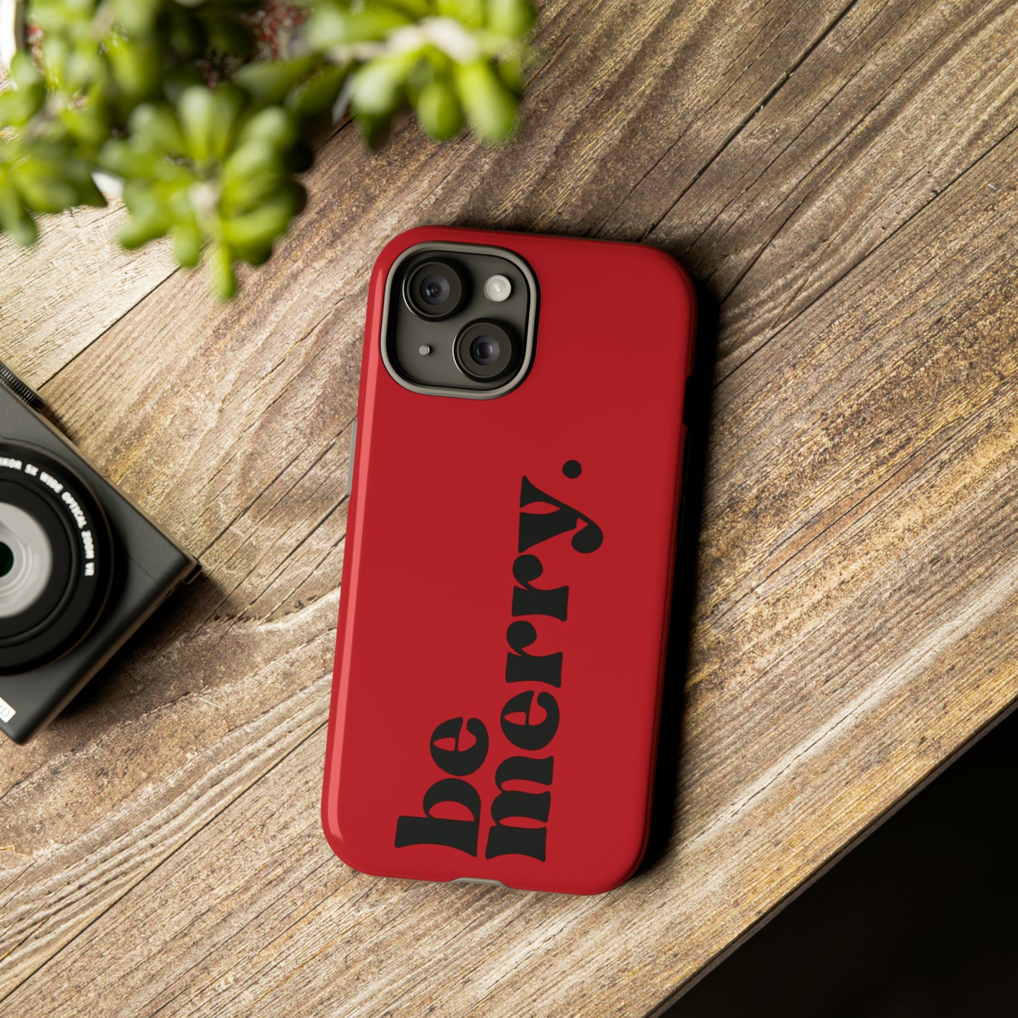 be merry Christmas/ Holiday Apple iPhone Tough Cases