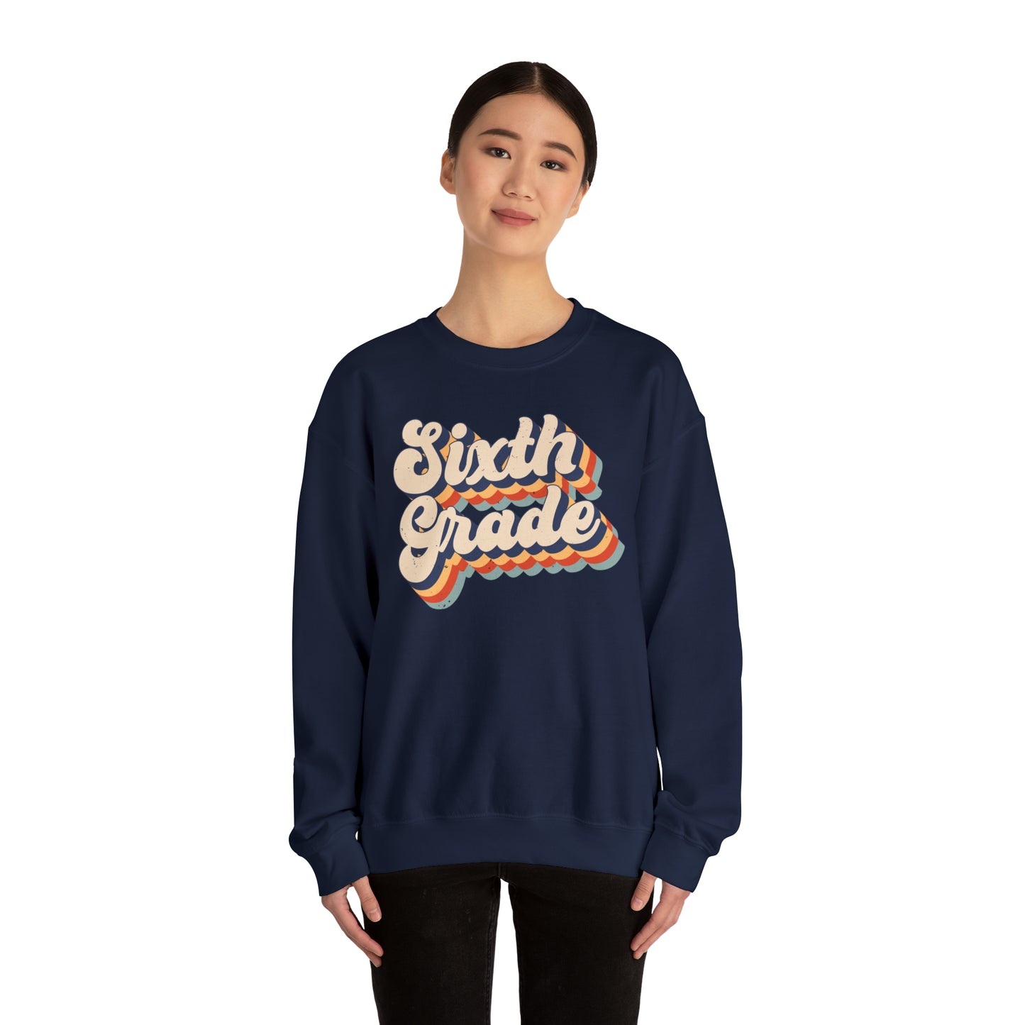Retro Sixth Grade Unisex Heavy Blend™ Crewneck Sweatshirt