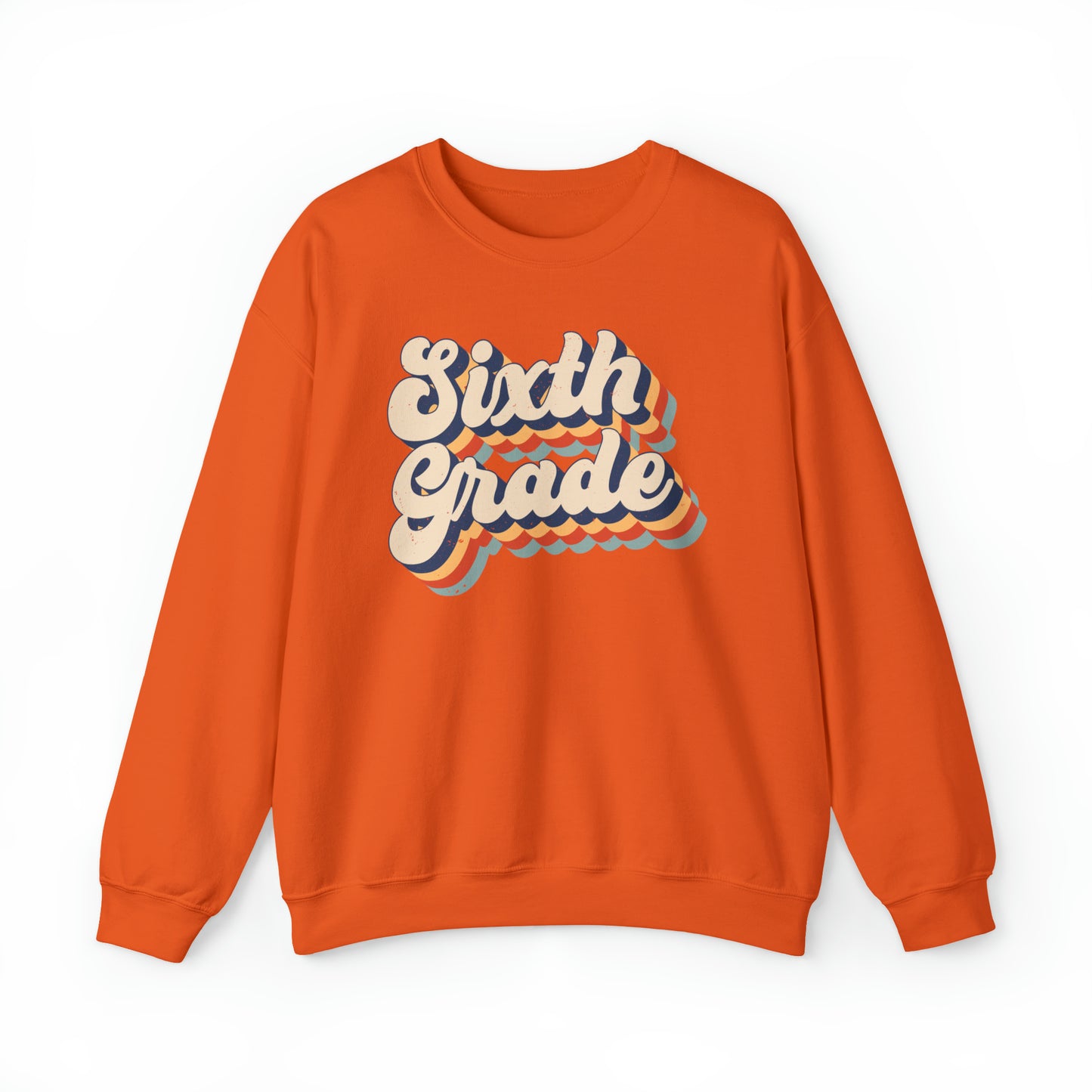 Retro Sixth Grade Unisex Heavy Blend™ Crewneck Sweatshirt