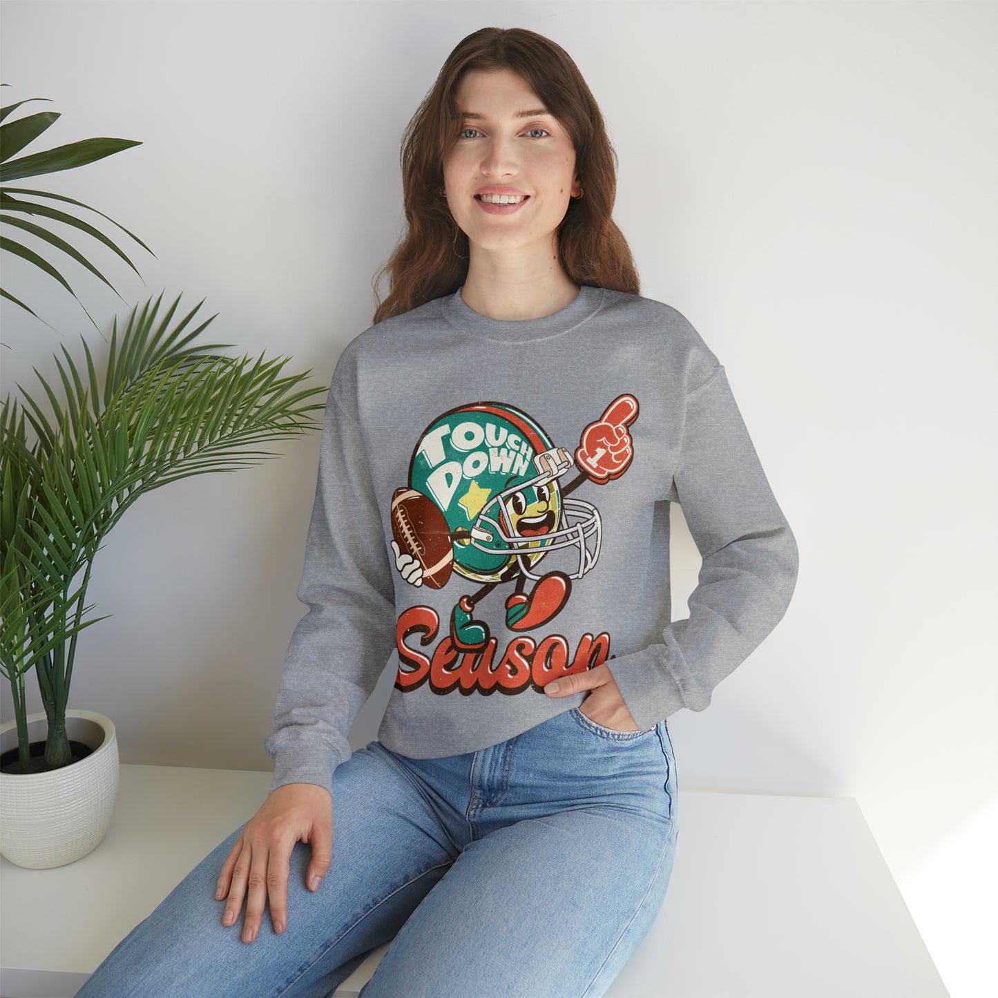 Touchdown Season Football/ Halloween/ Fall Heavy Blend™ Crewneck Sweatshirt