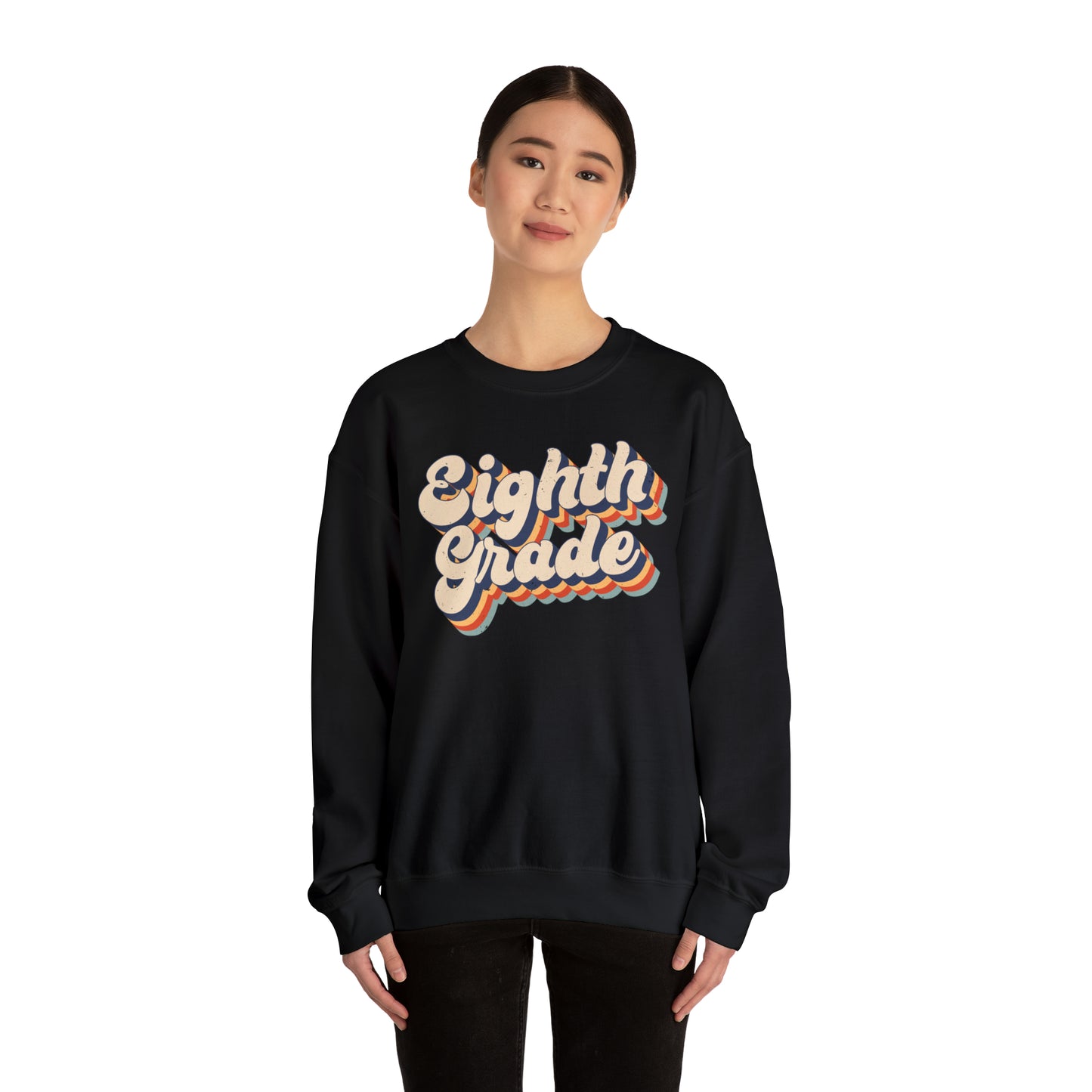 Retro Eighth Grade Unisex Heavy Blend™ Crewneck Sweatshirt