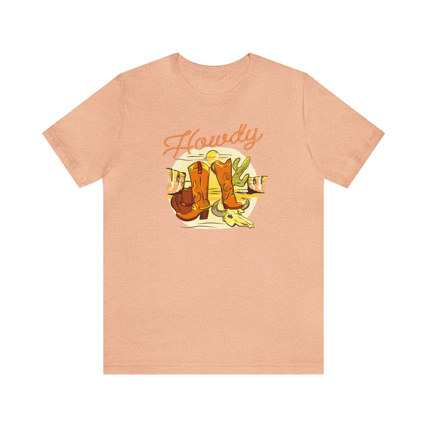 "Rope Howdy with boots" Unisex Jersey Short Sleeve Tee