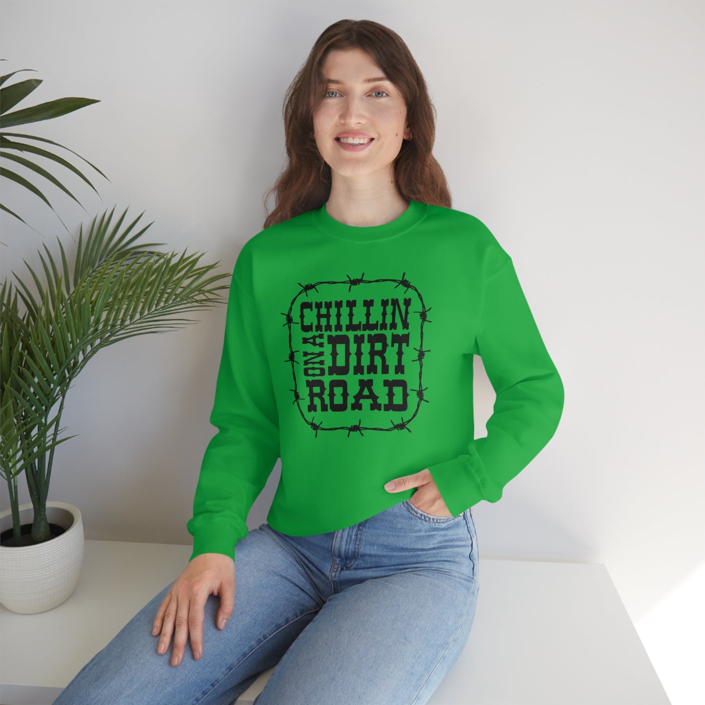 "Chillin' on a Dirt Road" - Unisex Heavy Blend™ Crewneck Sweatshirt