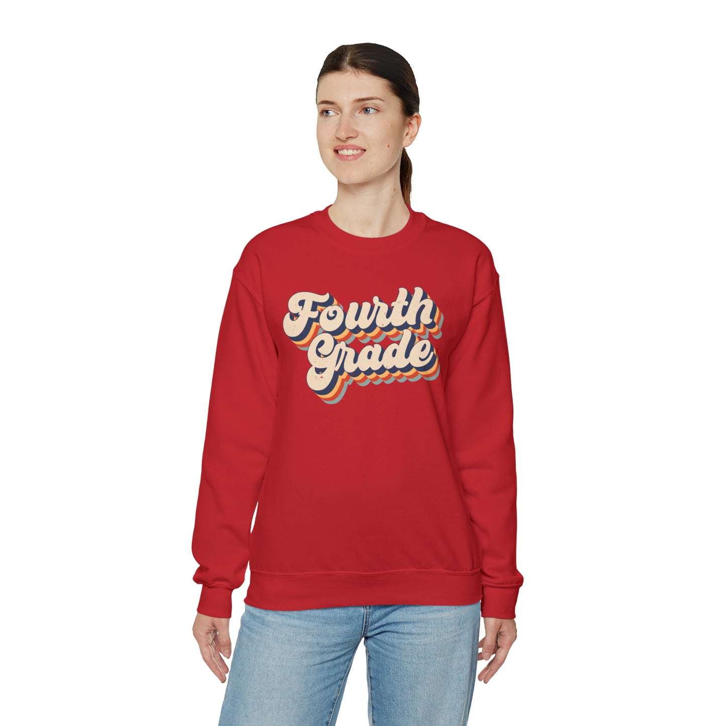 Retro Fourth Grade Unisex Heavy Blend™ Crewneck Sweatshirt