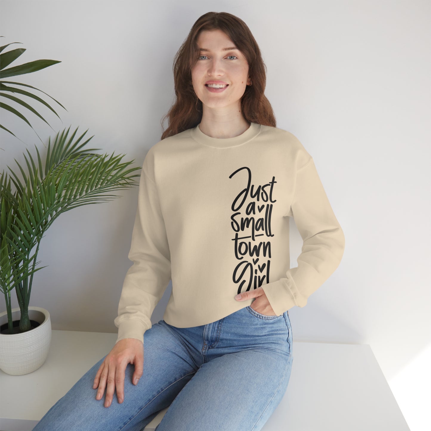 "Just a Small Town Girl" - Unisex Heavy Blend™ Crewneck Sweatshirt