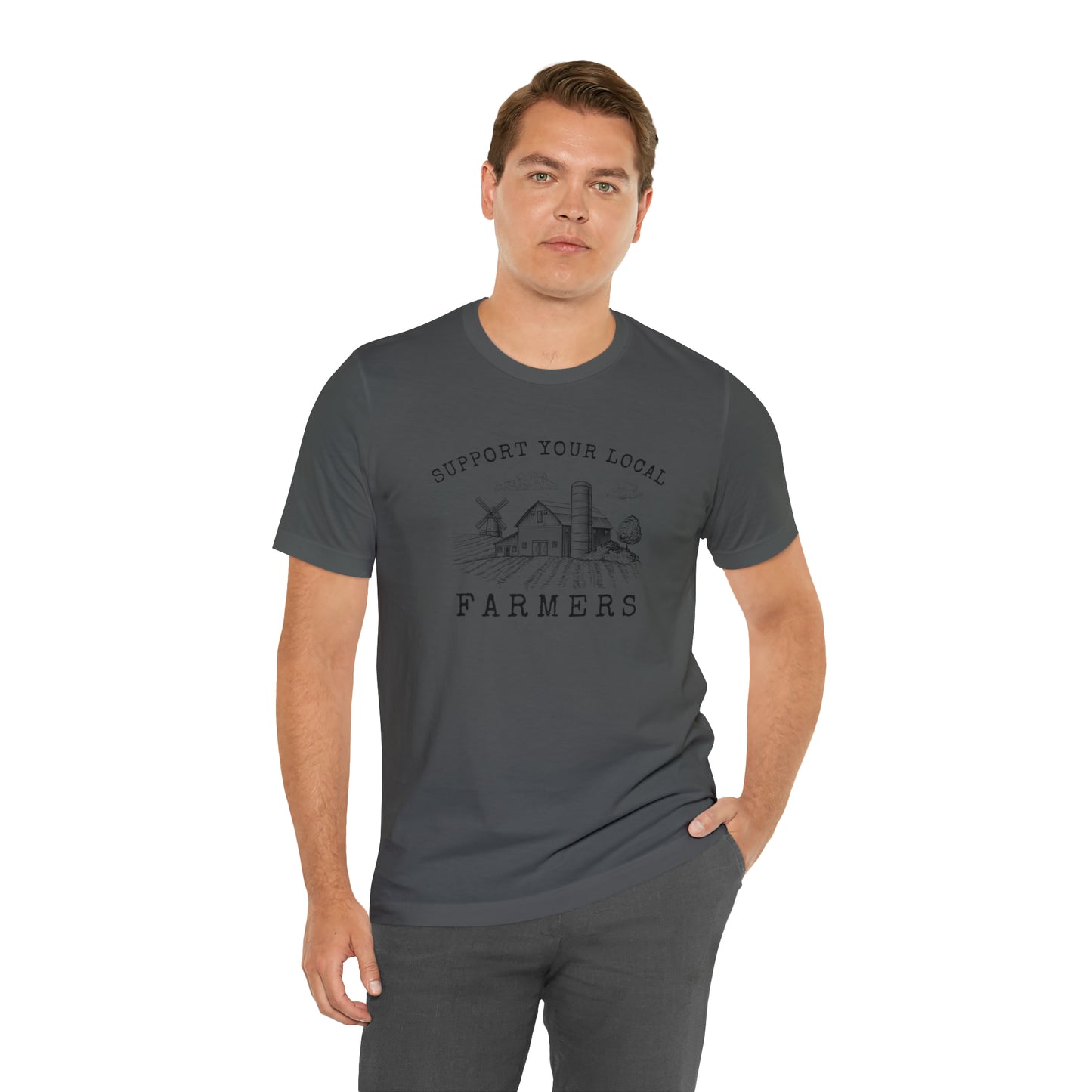 "Support Your Local Farmers Wide Scene" Unisex Jersey Short Sleeve Tee