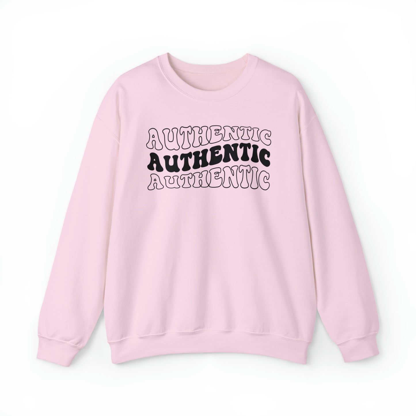 "Authentic" Black Logo Unisex Heavy Blend™ Crewneck Sweatshirt