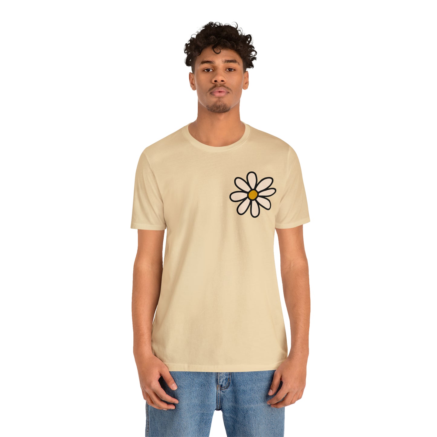 Distressed Daisy Love Like Jesus - Front and Back Design - T-Shirt