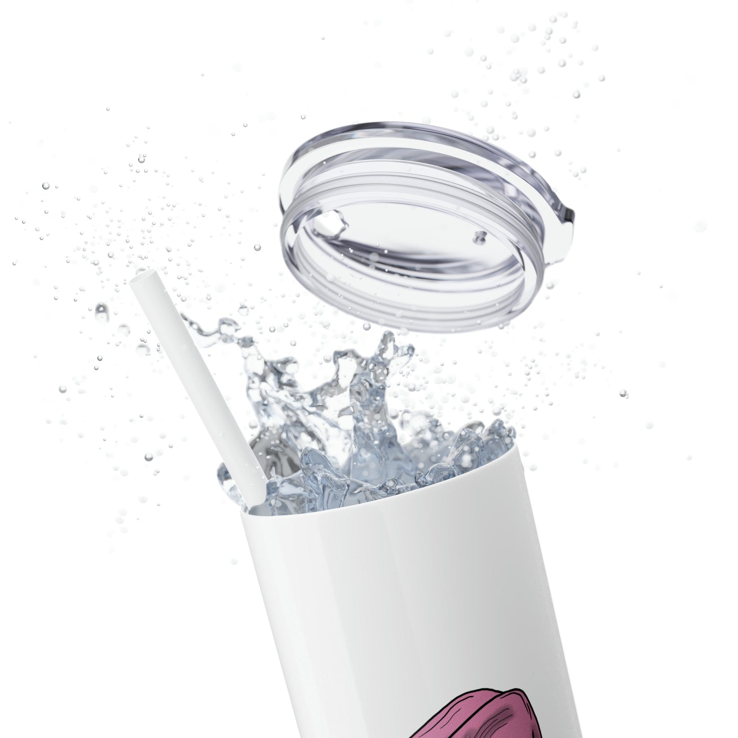 Living Like Dolly Skinny Tumbler with Straw, 20oz